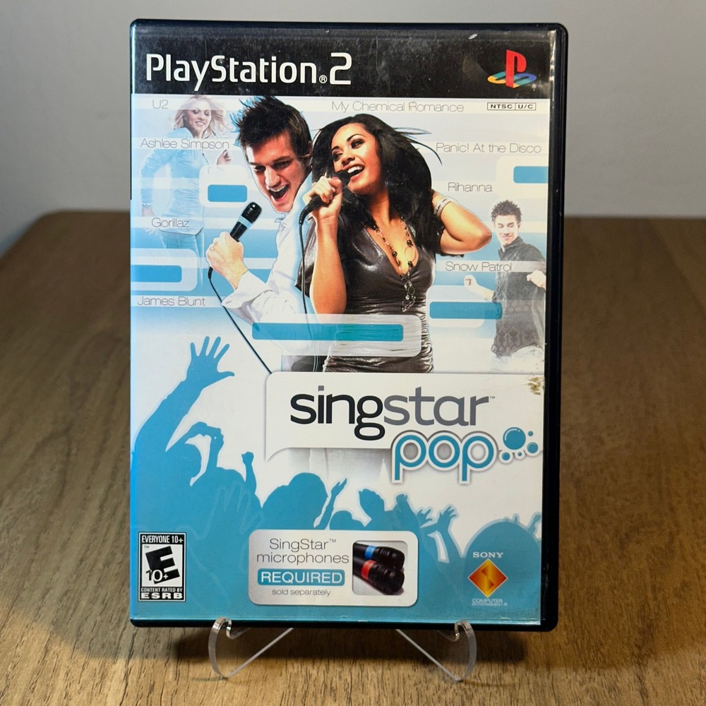 SingStar Pop PlayStation 2 PS2 CIB Tested Authentic Sony 2007 Karaoke